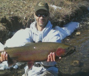 Beebe's 34 inch Rainbow Trout on the Bighorn River Spring 2011