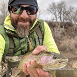Josh with with a Bighorn River rainbow trout