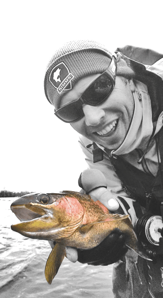 Soren Olson with a Bighorn River Rainbow Trout